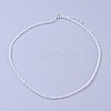 Natural Rainbow Moonstone Beaded Necklaces NJEW-K114-A-A11-1