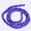 Electroplate Glass Beads Strands X-EGLA-A034-T6mm-B15-2