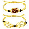 Adjustable Braided Nylon Cord Macrame Pouch Bracelet Making AJEW-SW00013-02-1