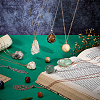 9Pcs 3 Colors Brass Macrame Pouch Necklaces NJEW-GA00005-4