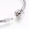 Tarnish Resistant 304 Stainless Steel European Style Bangle Making BJEW-F167-03P-B-3