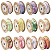 4 Rolls 4 Colors Segment Dyed Macrame Cotton Cord OCOR-YW0001-27C-2