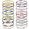 Candy Color Glass Seed Beads Stretch Anklets Set for Girl Women AJEW-SW00003-1