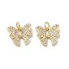 Brass Micro Pave Cubic Zirconia Pendants KK-D235-19G-05-1