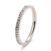 304 Stainless Steel Rhinestone Rings Set STAS-D178-02C-2