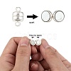 Platinum Brass Magnetic Clasps with Loops X-KK-MC020-NF-4