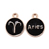 Alloy Enamel Pendants X-ENAM-S124-01B-08A-1