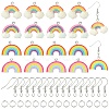 DIY Rainbow Opaque Resin Dangle Earring Jewelry Kits DIY-YW0010-80-1