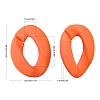 Opaque Spray Painted Acrylic Linking Rings OACR-T024-01-I-3