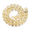 Transparent Spray Painted Glass Bead Strands GLAA-N035-03D-B08-2