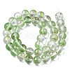 Transparent Spray Painted Glass Bead Strands GLAA-N035-03D-B02-2