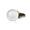Natural Mixed Stone Round Pendants with Alloy Witch Hat G-D311-01AB-2