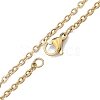 304 Stainless Steel Cable Chains Necklace for Men Women NJEW-N050-A02-G20-2