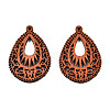 Spray Painted Wooden Pendants WOOD-N006-191-2