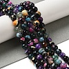 Dyed & Heated Natural Fire Crackle Agate Beads Strands G-P539-B01-05-2