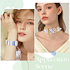 100Pcs 2 Colors Brass Crystal Rhinestone Spacer Bars ALRI-SC0001-61B-6