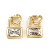 Brass Micro Pave Cubic Zirconia Pendants KK-A269-44G-1