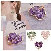 6Pcs 3 Styles Natural Gemstone Pendants FIND-SZ0002-70-3