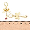 Bowknot Brass Micro Pave Cubic Zirconia Leverback Earrings EJEW-H182-02G-5