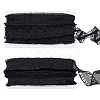 2 Cards 2 Styles Polycotton Pleated Elastic Lace Ribbon OCOR-FG0001-69B-1