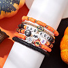 6Pcs 6 Styles Halloween Handmade Polymer Clay Beaded Stretch Bracelets Sets BJEW-TA00490-3