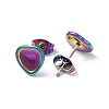 Ion Plating(IP) 304 Stainless Steel Stud Earring Finding EJEW-I285-24MC-2