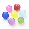 Baking Paint Transparent Glass Beads Strands X-GGB10MMY-DKM-1