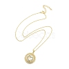 Brass Micro Pave Clear Cubic Zirconia Pendant Necklaces LS-NJEW-Z035-02B-G-1