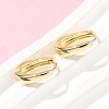 Oval Brass Hoop Earrings EJEW-Z102-33G-3