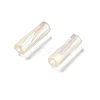 10G Ceylon Glass Twist Bugle Beads SEED-L012-01A-4