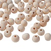 Natural Unfinished Wood Beads WOOD-S651-8mm-LF-1