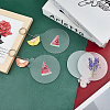 Transparent Acrylic Disc Pendants TACR-NB0001-07C-2