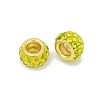 Alloy Rhinestone Clay Pave Beads ALRI-D300-04G-02-2
