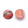 Natural Red Banded Agate Cabochons G-P393-R40-10MM-2