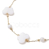 Natural Shell Beads Link Bracelets BJEW-JB13121-4