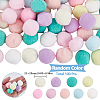 100Pcs DIY Doll Craft Polyester Pom Pom DIY-SC0028-08E-2