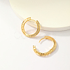 Elegant Stainless Steel Clear Cubic Zirconia Hoop Earrings OV8989-2