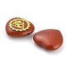 7Pcs 7 Styles Chakra Natural Red Jasper Love Heart Ornaments Figurines G-P533-01A-2