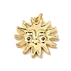 Rack Plating Brass Micro Pave Clear Cubic Zirconia Pendants X-KK-H431-23G-2