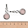 Natural Rose Quartz Pendants G-F777-05P-08-3