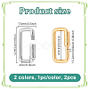 2Pcs 2 Colors 925 Sterling Silver Screw Carabiner Lock Charms STER-NB0001-21-2