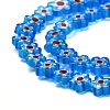 Handmade Millefiori Glass Bead Strands LAMP-J035-8mm-17-2
