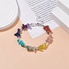 Natural & Synthetic Mixed Gemstone Chips Beaded Bracelet BJEW-TA00107-2