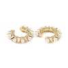 ABS Plastic Imitation Pearl Beaded Cuff Earrings EJEW-F303-02G-2