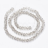Electroplate Transparent Glass Beads Strands EGLA-A034-T8mm-E15-2