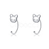 999 Fine Silver Stud Earrings FS-WG1D9DE-23-1