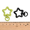 Spray Painted Alloy Swivel Snap Hook Clasps AL-CBA5501-01-3