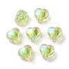 UV Plating Rainbow Iridescent Acrylic Beads OACR-F004-05H-1