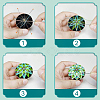 DIY Embroidery Temari Ball Keychain Kits DIY-I064-A02-9