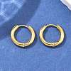 Ion Plating(IP) 304 Stainless Steel Huggie Hoop Earrings EJEW-F111B-16mm-G-5